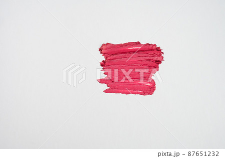 Lipstick stroke isolated on white background 87651232