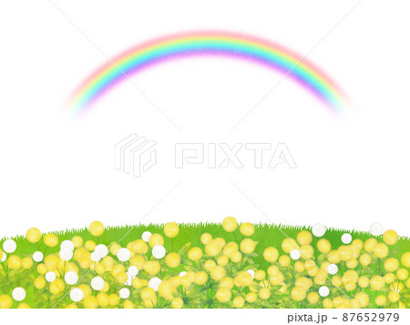 たんぽぽ　水彩画風背景素材 87652979