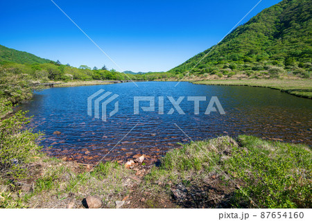 赤城公園　覚満淵　遊歩道からの眺め　　初夏の風景　　　 87654160