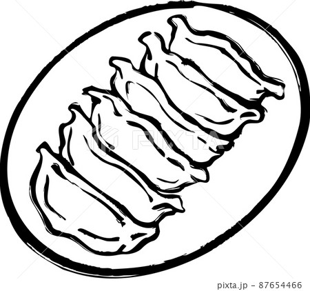 餃子のイラスト　線画 87654466