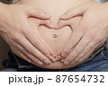 マタニティフォトの撮影イメージ ハート 87654732