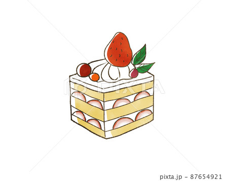 いちごのケーキのイラスト素材 いちごのケーキのイラスト素材