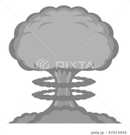タイトル 核 核兵器 キノコ雲のイラスト素材