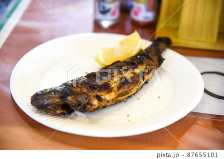 川魚 イワナの塩焼き 川魚 イワナの塩焼き 87655101