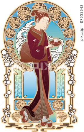 浮世絵　女性　その14　和風ゴシックバージョン 87655642