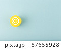 Minimal copyright protection concept on blue background with copy space 87655928