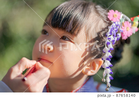 7歳の七五三のメイク 87658140