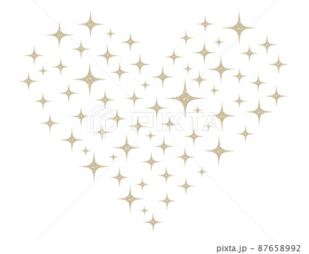 ハート　シンプル　星　輝き 87658992