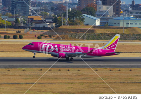 名古屋空港に着陸する　FDAのエンブラエル ERJ-175 87659385