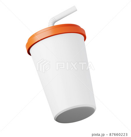 Soft drink take away coke high quality 3D render illustration for cafe menu and restaurant delivery 87660223