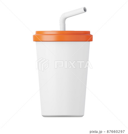 Soft drink take away coke high quality 3D render illustration for cafe menu and restaurant delivery 87660297