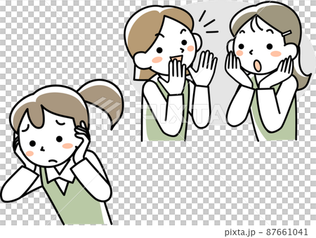 職場で陰口に悩む若い女性社員 87661041