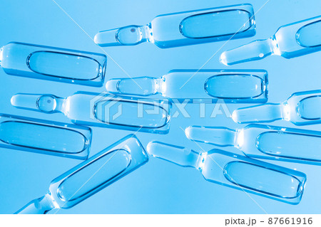 Medical background of ampule vials for injections 87661916