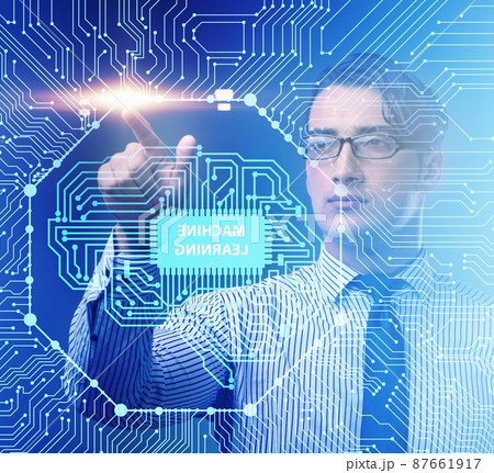 Machine learning concept as modern technology 87661917