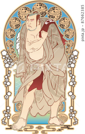 浮世絵　相撲取り　その12　和風ゴシックバージョン 87662385