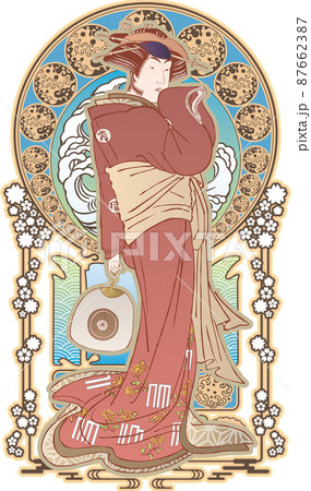 浮世絵 女性 その46 和風ゴシックバージョン 浮世絵 女性 その46 和風ゴシックバージョン 87662387
