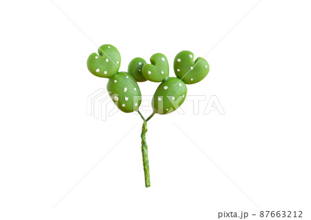 Handmade cactus isolated on white background 87663212