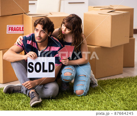 Young family selling their house Young family selling their house 87664245
