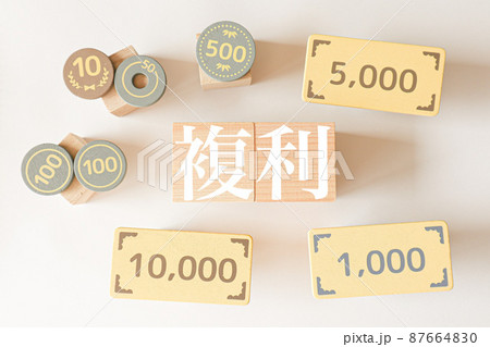 複利の文字とお金 複利の文字とお金 87664830