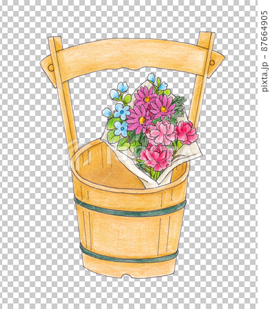 Spring equinoctial week Buddha flower and tub illustration 87664905