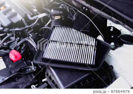 Automobile air filter of the engine intake system on the car air filter box Automobile air filter of the engine intake system on the car air filter box 87664979