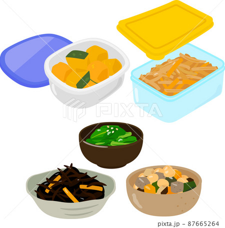 保存容器に入れた常備菜 保存容器に入れた常備菜 87665264