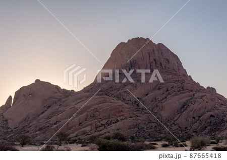 The Spitzkoppe area around sunset 87665418