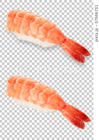 寿司　蒸しエビ　影アリ　影ナシ 87666781