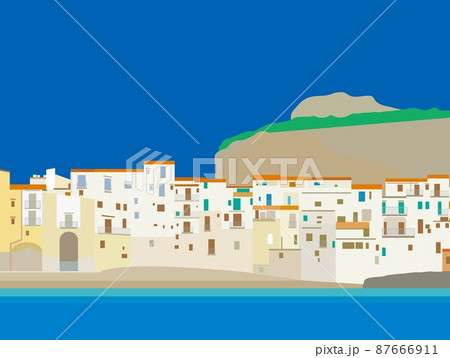 チェファル―　cefalu　シチリア　sicilia　イタリア　italia 87666911