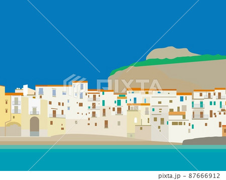 チェファル―　cefalu　シチリア　sicilia　イタリア　italia 87666912