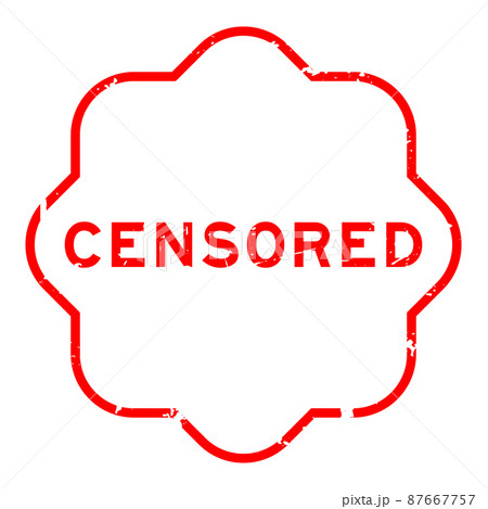 Grunge red censored word rubber seal stamp on white background Grunge red censored word rubber seal stamp on white background 87667757