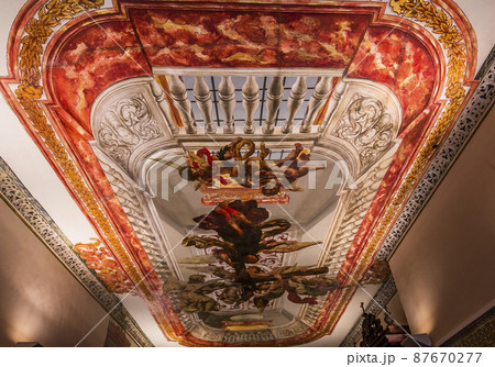frescoe in hospital de los venerables, Seville, spain frescoe in hospital de los venerables, Seville, spain 87670277