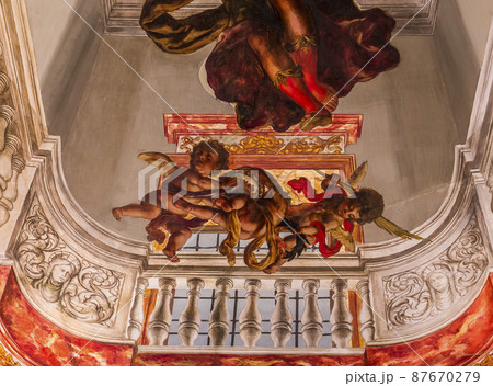 frescoe in hospital de los venerables, Seville, spain 87670279