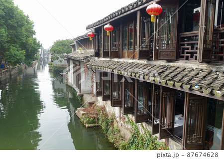 中国 水の都蘇州 周庄の美しい風景 87674628