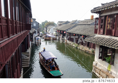 中国 水の都蘇州 周庄の美しい風景 87674633