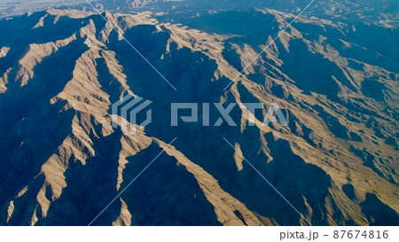 グランドキャニオン航空写真　サウスリム付近 87674816