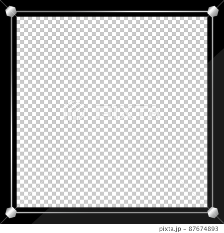 帶六角螺栓的框架方形黑色和銀色 87674893