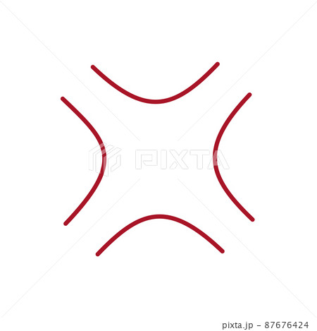 血管アイコン 怒り イライラ 不満を表すイラスト のイラスト素材