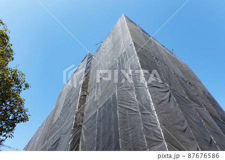 集合住宅の建設現場 集合住宅の建設現場 87676586
