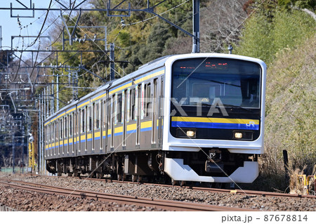総武本線　四街道－物井　JR東日本　209系2100番台　C439編成（幕張） 87678814