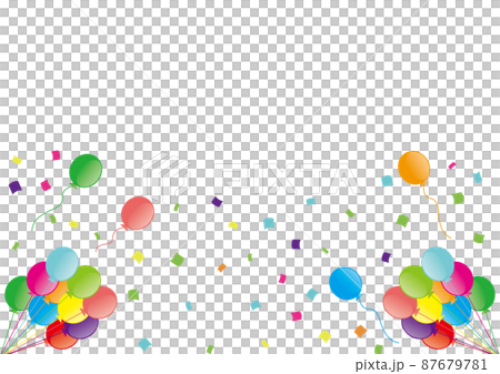 氣球和暴風雪透明背景素材 氣球和暴風雪透明背景素材 87679781