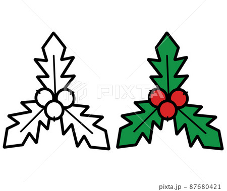 Holly berry icon on white background, vector illustration Holly berry icon on white background, vector illustration 87680421