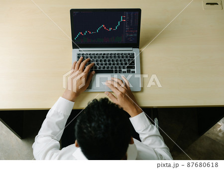 Stock market data chart analysis by ingenious computer software Stock market data chart analysis by ingenious computer software 87680618