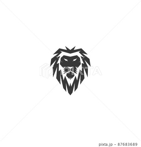 Lion Head Icon Logo Design Vector Templateのイラスト素材 8766