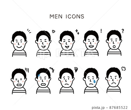 男性 表情セット 男性 表情セット 87685522
