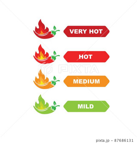 chili hotness level vector icon illustration design template 87686131