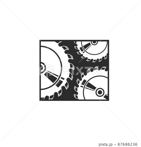 circular saw blade vector illustration design 87686236