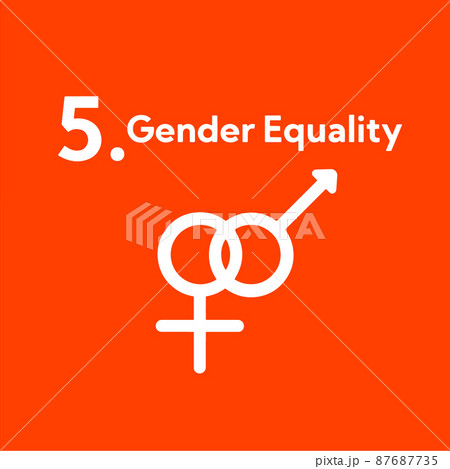 SDGs 5.ジェンダー平等を実現しようアイコン(英語表記) SDGs 5.ジェンダー平等を実現しようアイコン(英語表記) 87687735