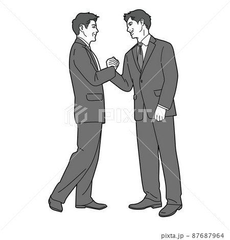 握手をするビジネスマン　イラスト 87687964