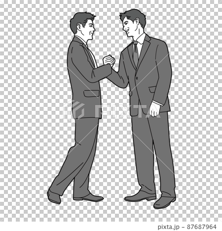握手をするビジネスマン　イラスト 87687964